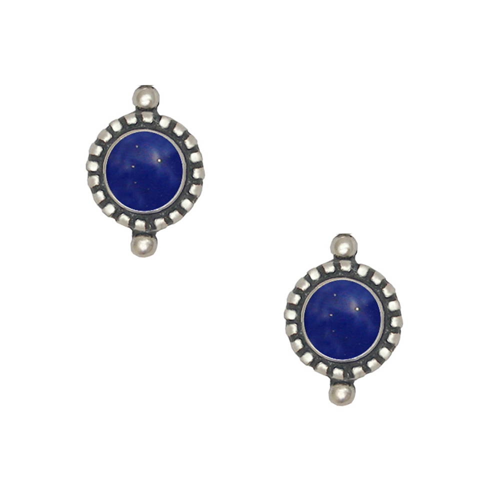 Sterling Silver Little Lapis Lazuli Post Stud Earrings